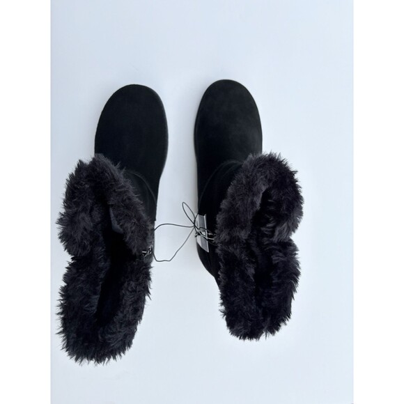 New Women's Mid Shearling Style Boots - Universal Thread - Black - Size 9 NWT - Picture 5 of 9